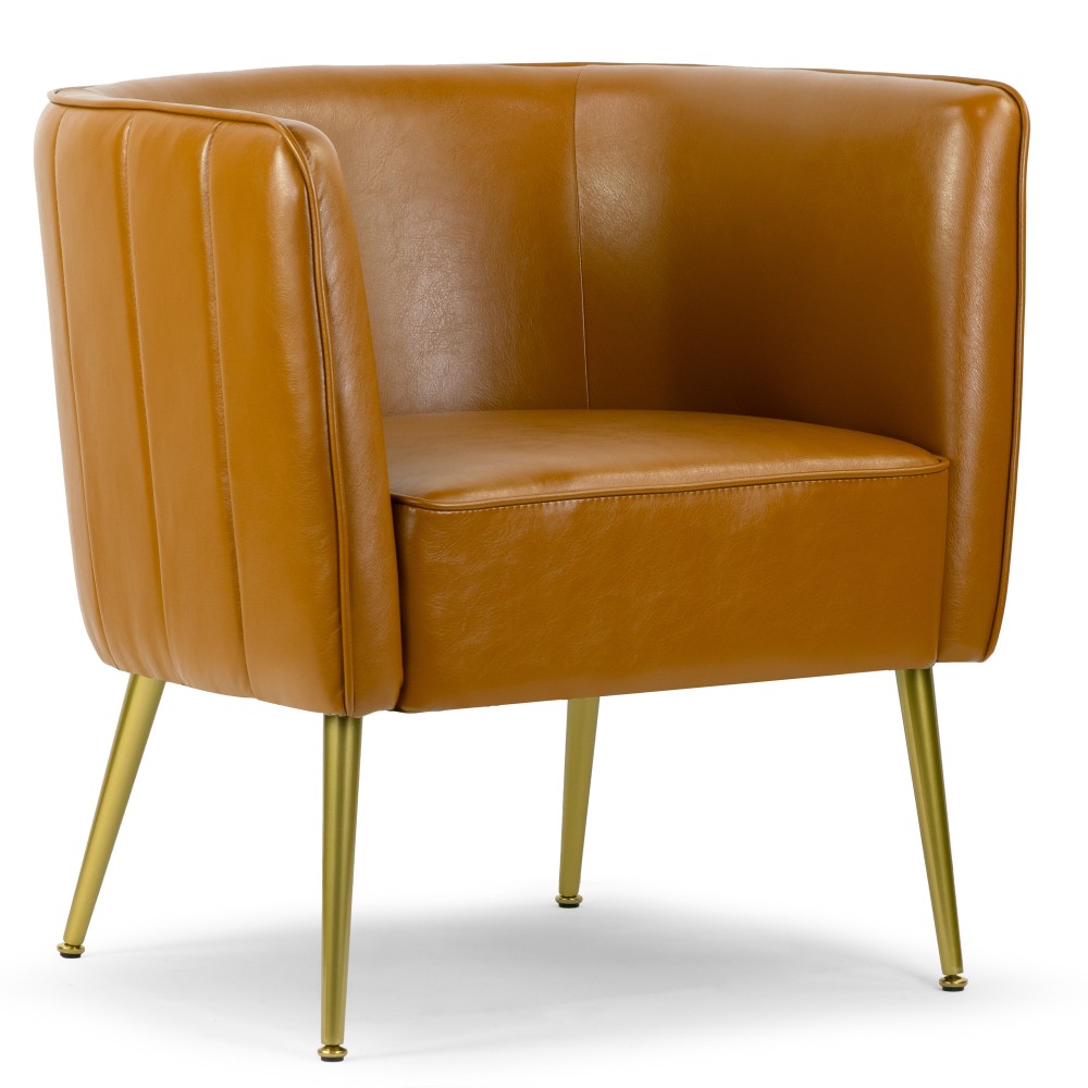 Glamour Home Avian Faux Leather Accent Chair With