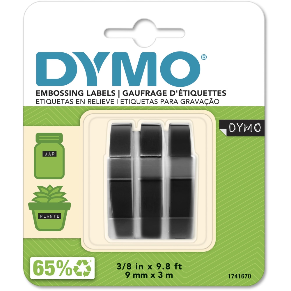 DYMO® 3D Embossing Labels, 3/8" x 9 4/5",