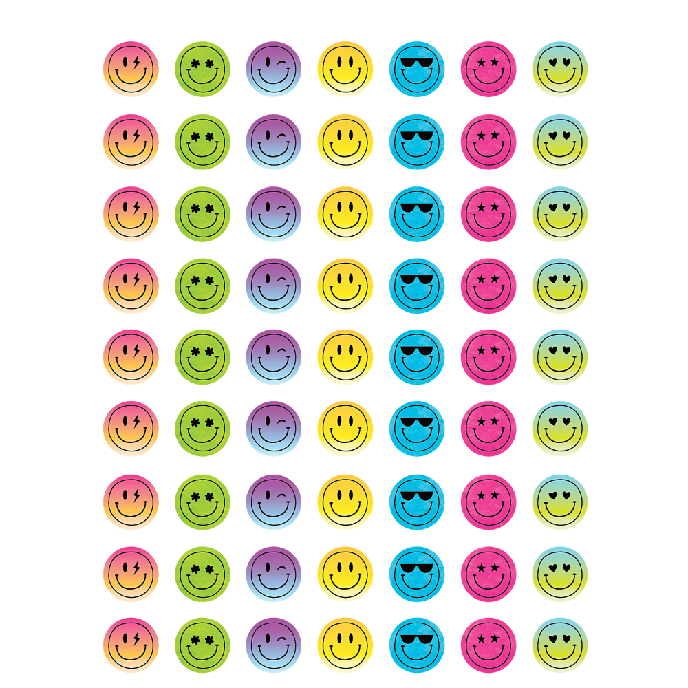 Teacher Created Resources Mini Stickers, Brights 4Ever Smiley