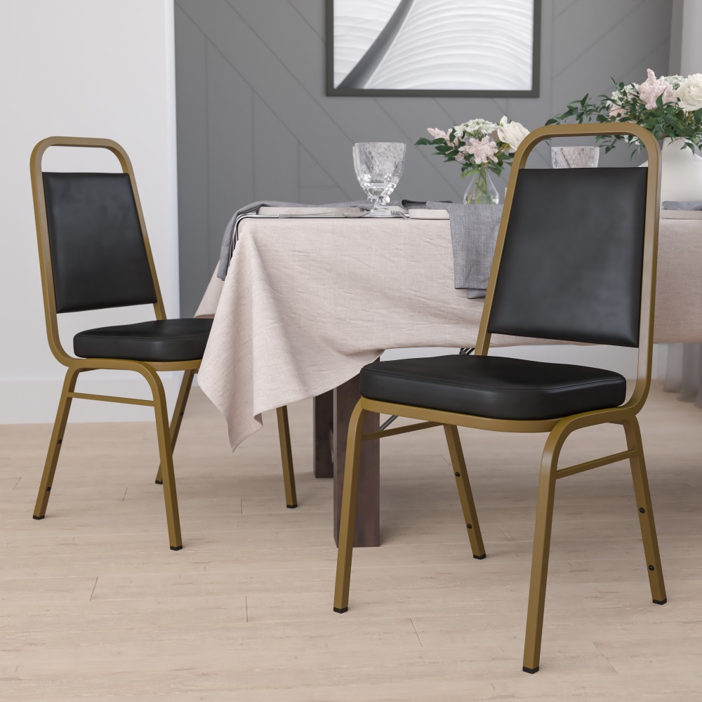 Flash Furniture HERCULES Series Trapezoidal Back Stacking Banquet