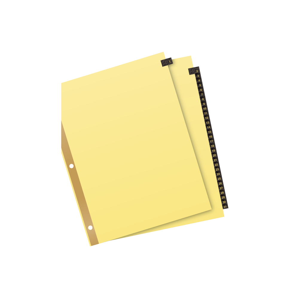 Avery® 30% Recycled Black Leather Tab Dividers, 8