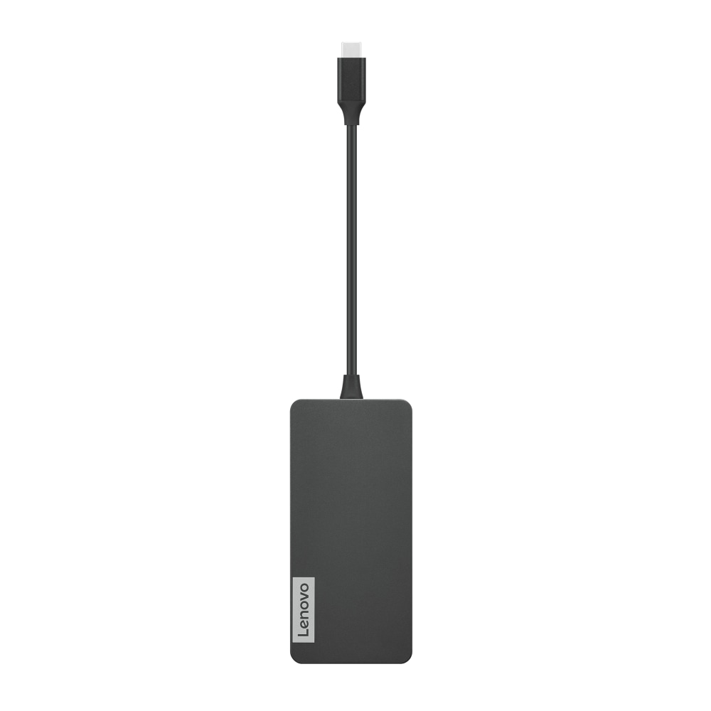 Lenovo® USB Type-C 7-In-1 Travel Hub, Iron Gray,