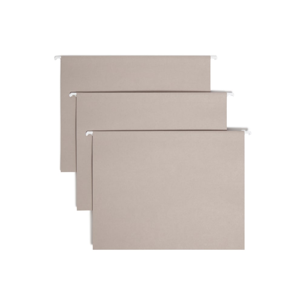 Smead® Hanging File Folders, Letter Size, Gray, Box