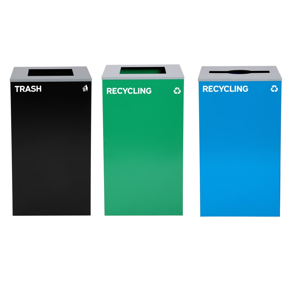 Alpine Industries Stainless-Steel Open Top Mixed Recycling And