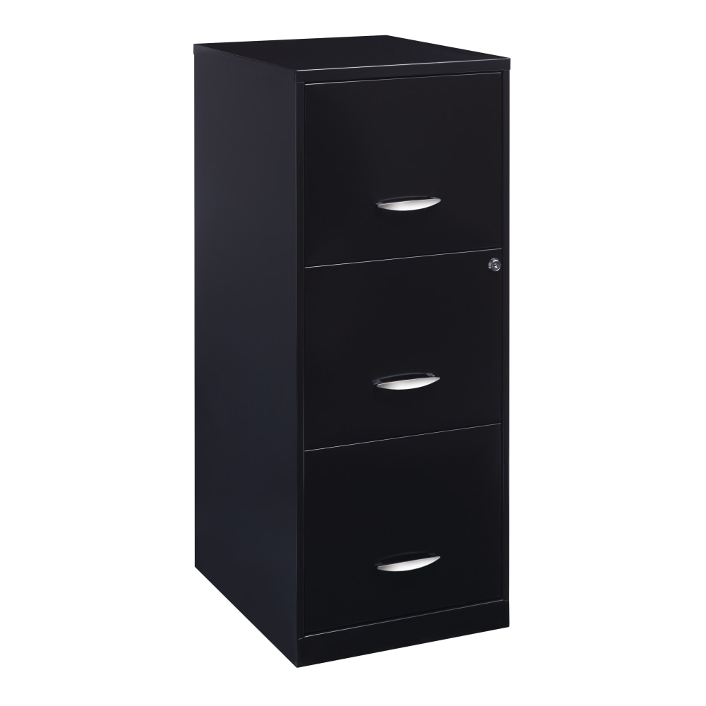 Realspace 18"D 3-Drawer Vertical Letter-Size File Cabinet,