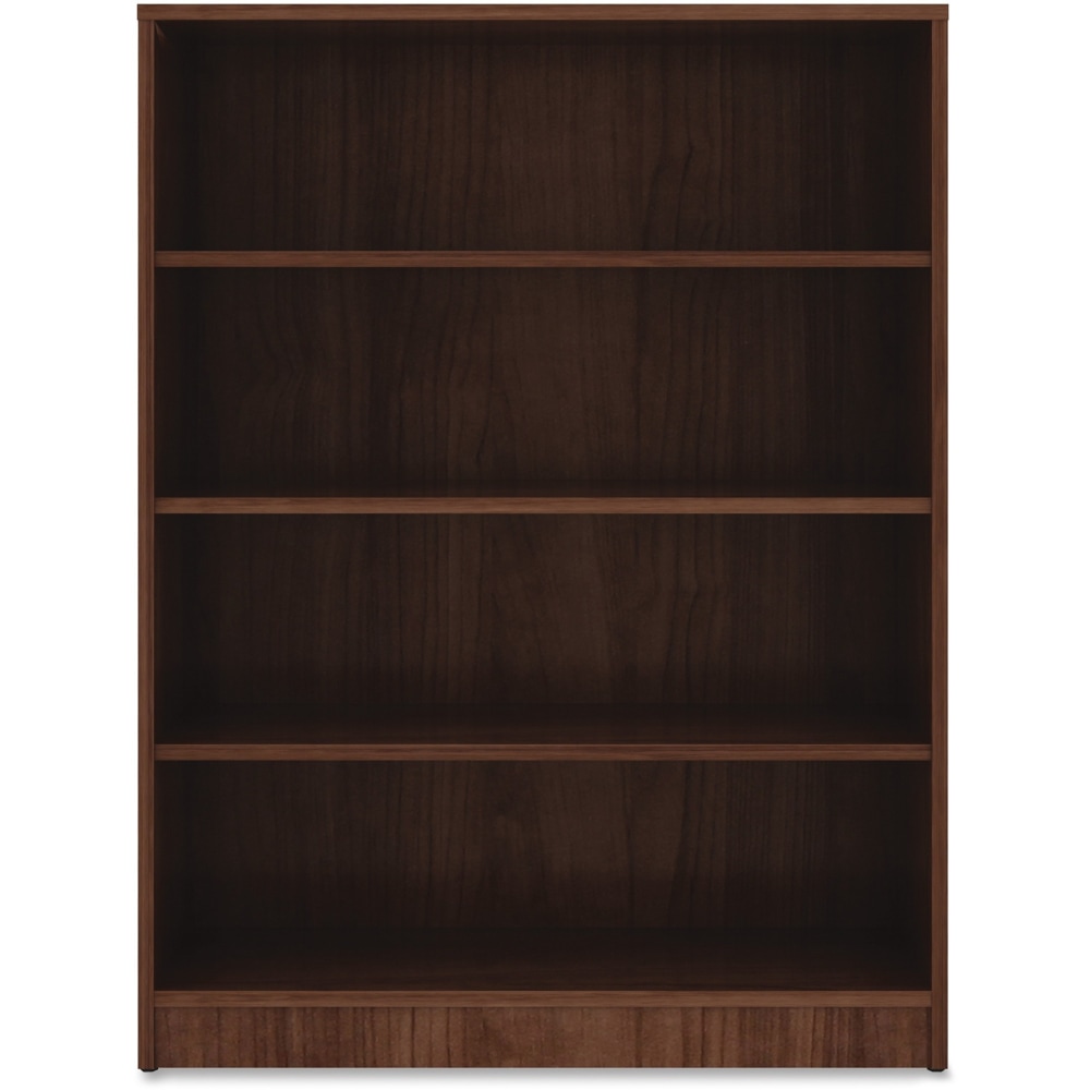 Lorell® Essentials 48"H 4-Shelf Bookcase, Walnut