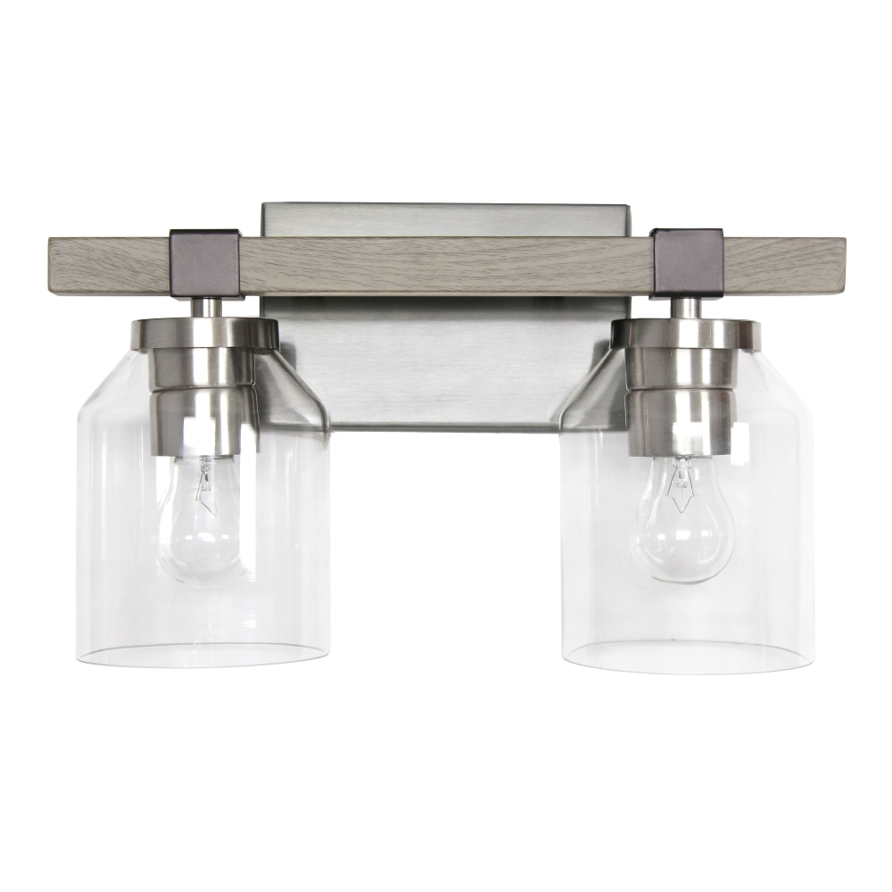 Lalia Home Barnlit Rustic 2-Light Vanity, 14"W,
