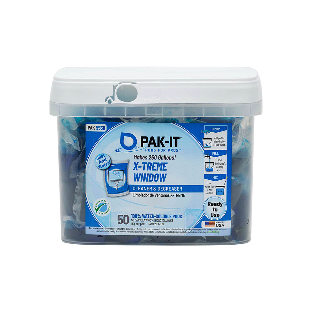 PAK-IT® X-Treme Window Cleaner Packets, Pleasant Scent, Pack