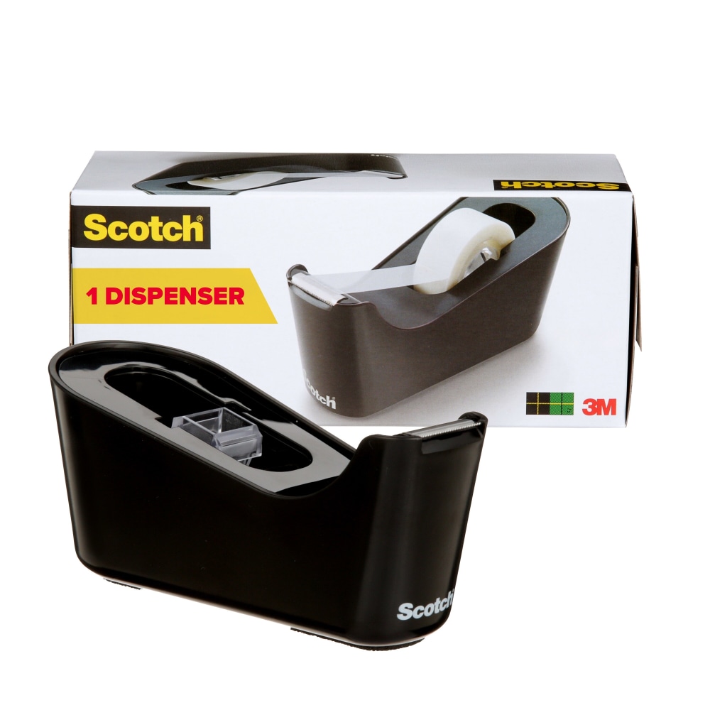 Scotch® Desktop Dispenser, Black, No Tape Included, 1