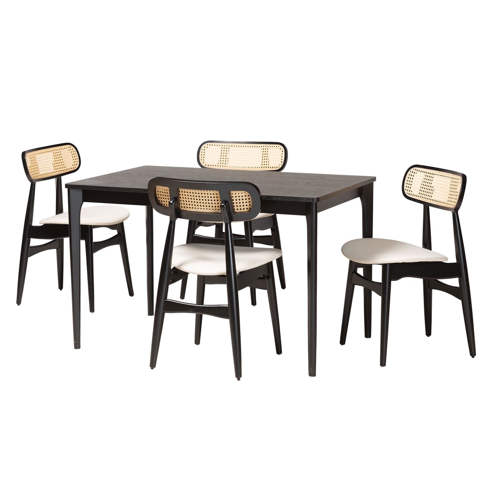 Baxton Studio Tarana 5-Piece Dining Set, 29-1/2”H x