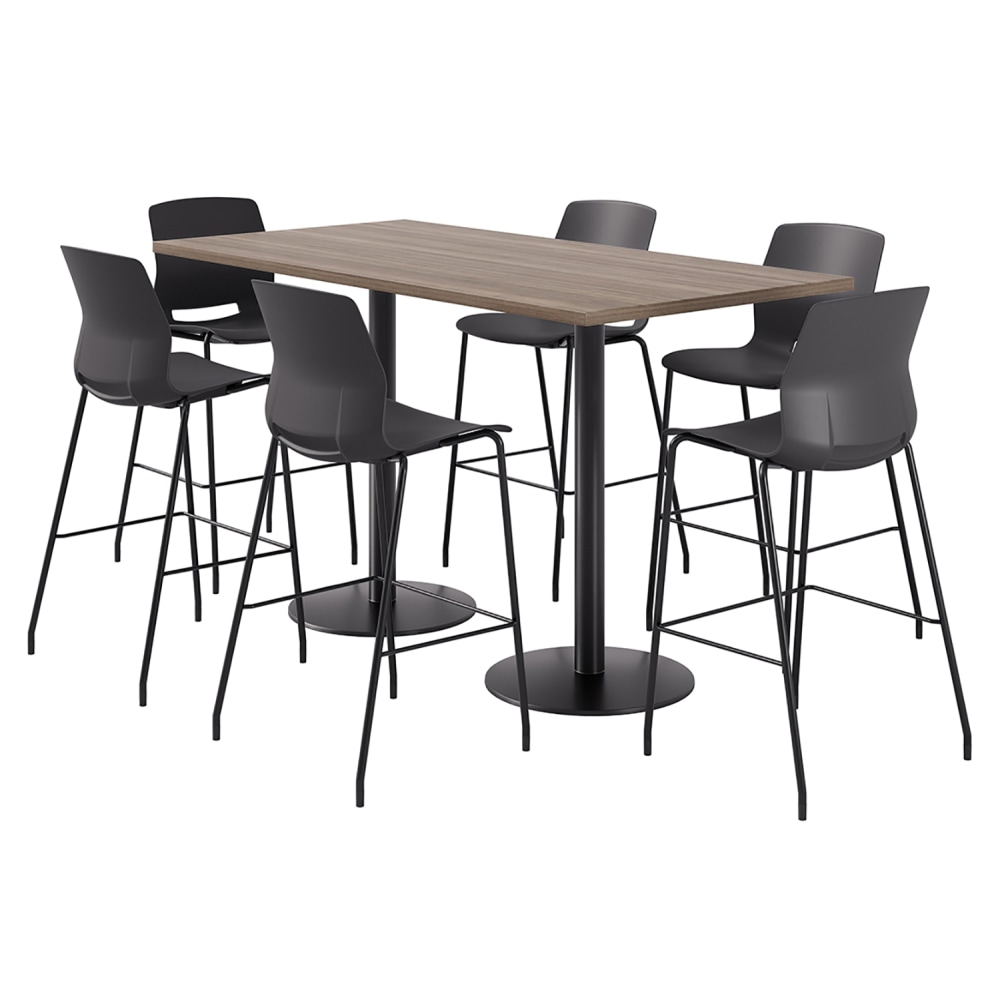 KFI Studios Proof Bistro Rectangle Pedestal Table With