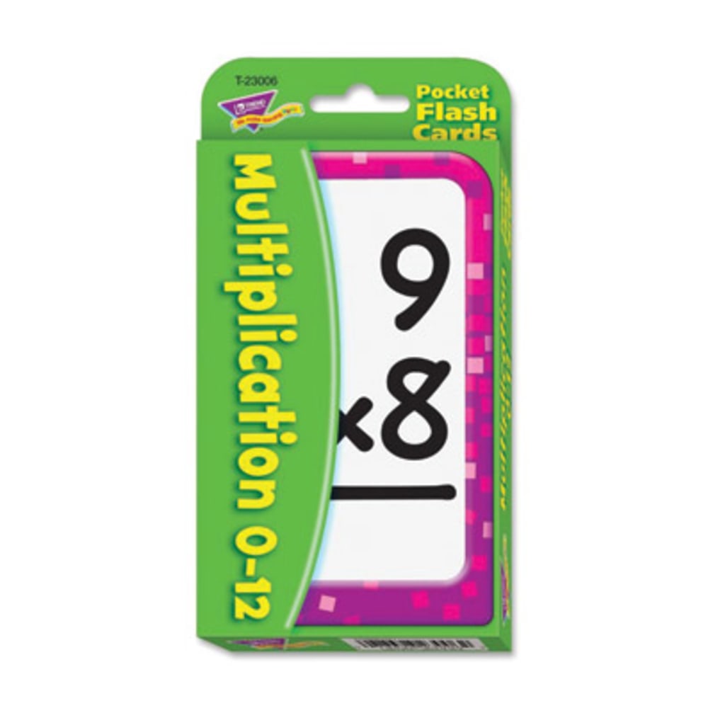 Trend Pocket Flash Cards, Multiplication, Box Of 56