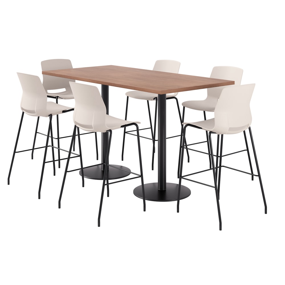 KFI Studios Proof Bistro Rectangle Pedestal Table With