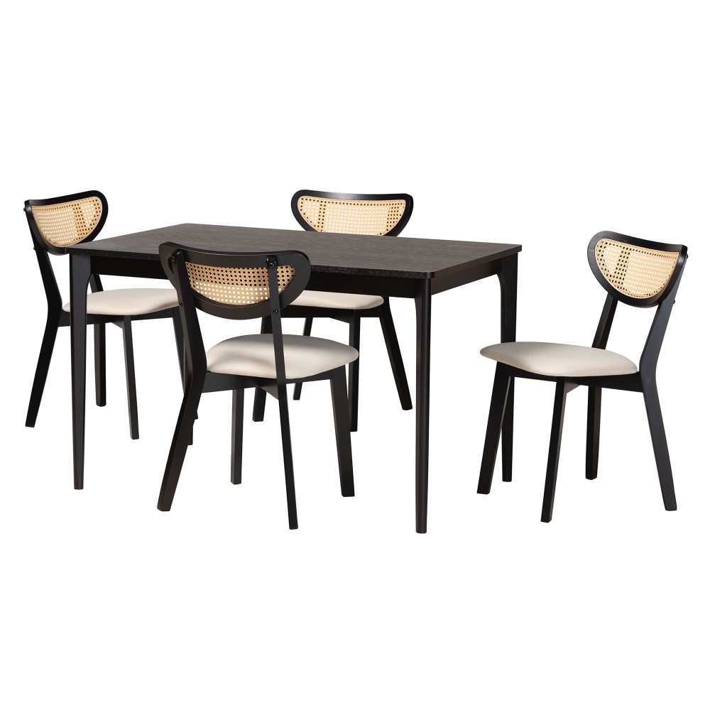 Baxton Studio Dannell 5-Piece Dining Set, 29-1/2”H x