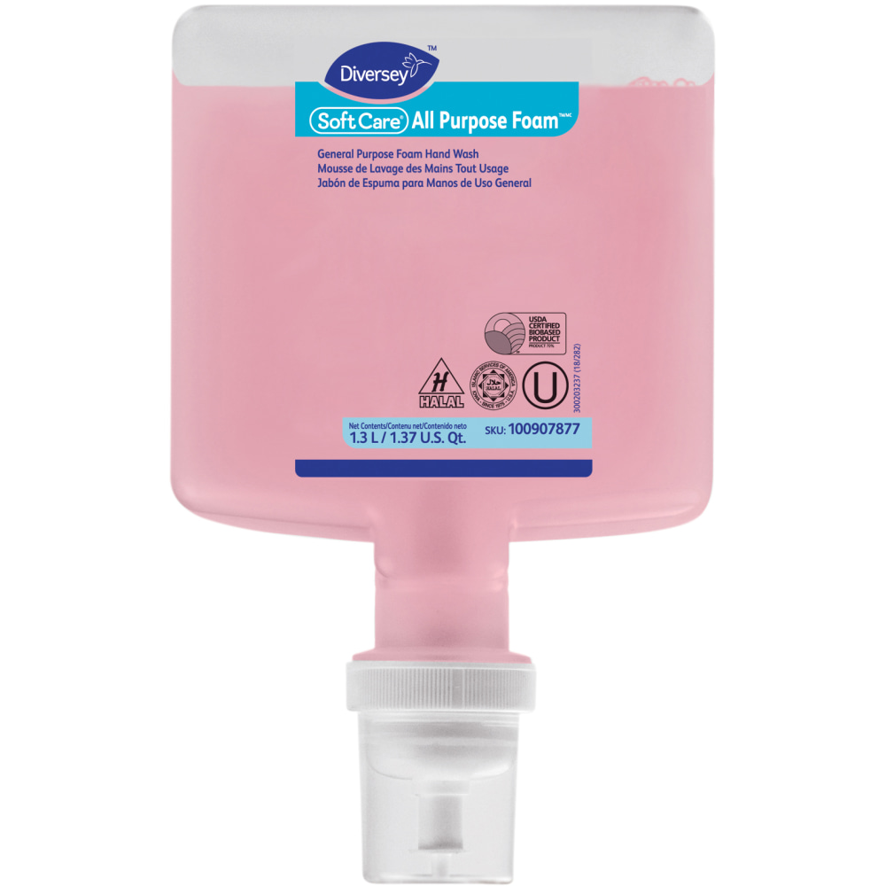 Diversey Soft Care All-Purpose Foam Hand Soap, 1.3-Liter,