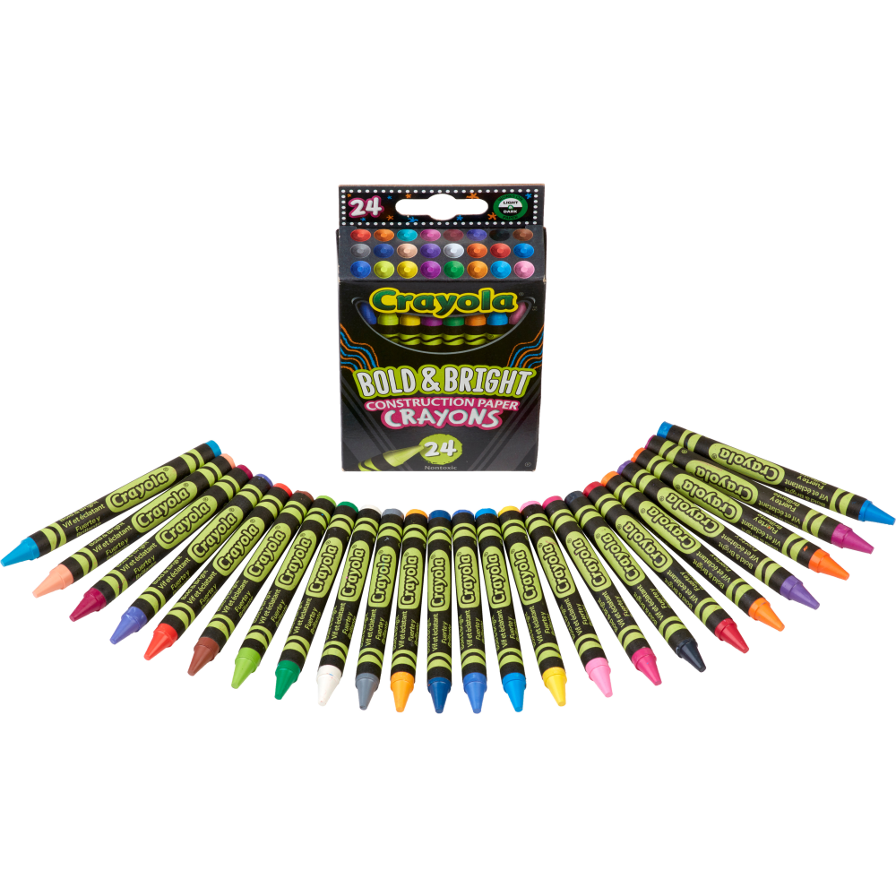 Crayola® Bold And Bright Construction Paper Crayons, Assorted