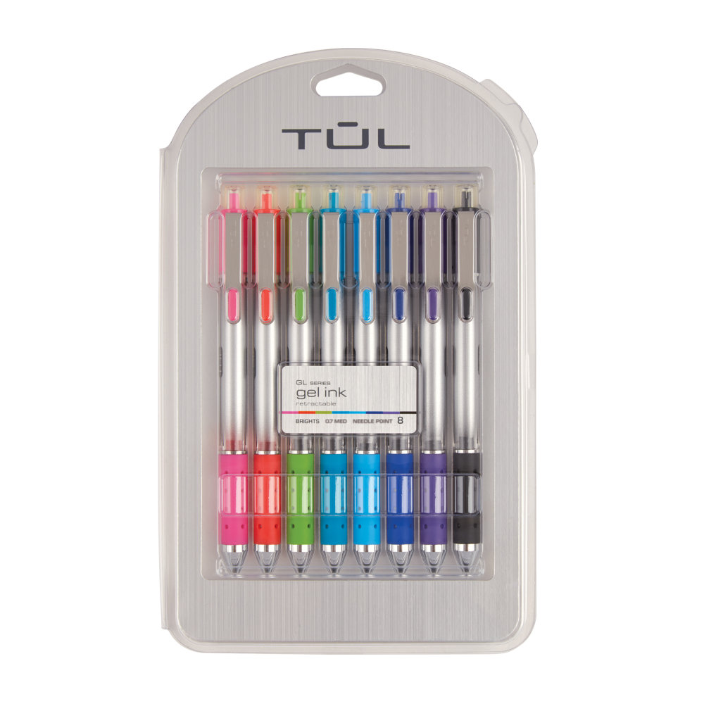 TUL® GL Series Retractable Gel Pens, Needle Point,