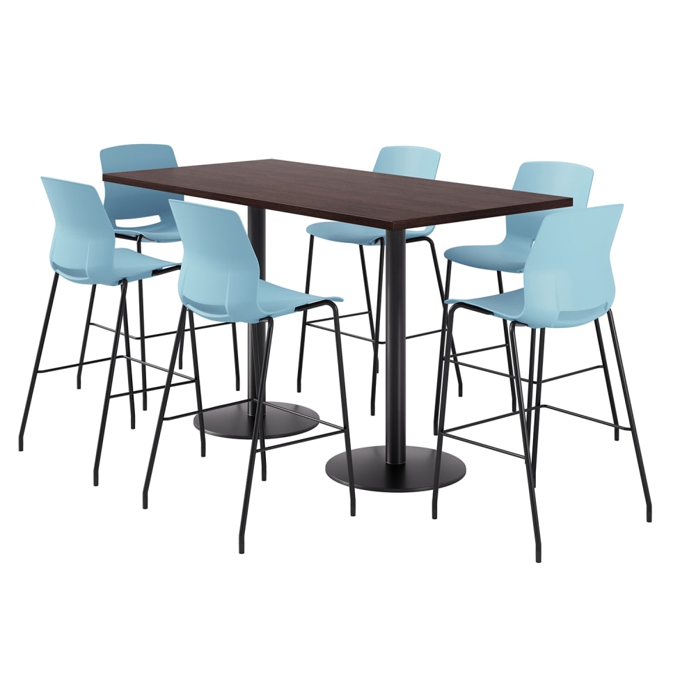 KFI Studios Proof Bistro Rectangle Pedestal Table With