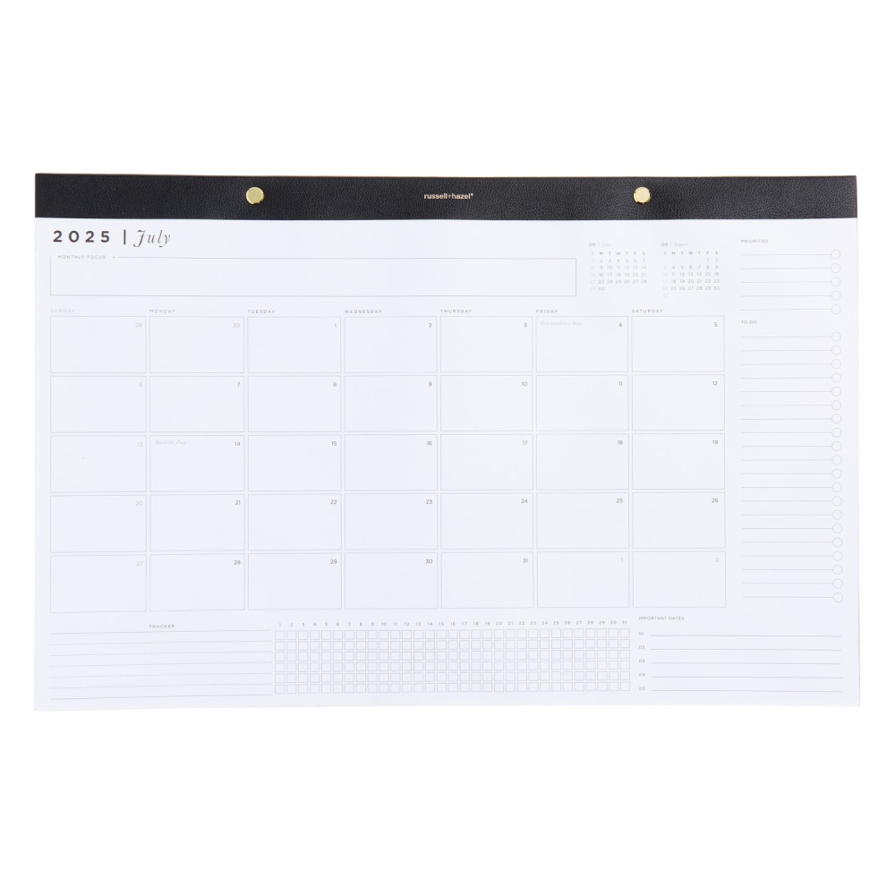 2025-2026 Russell & Hazel Monthly Desk Calendar, 17"