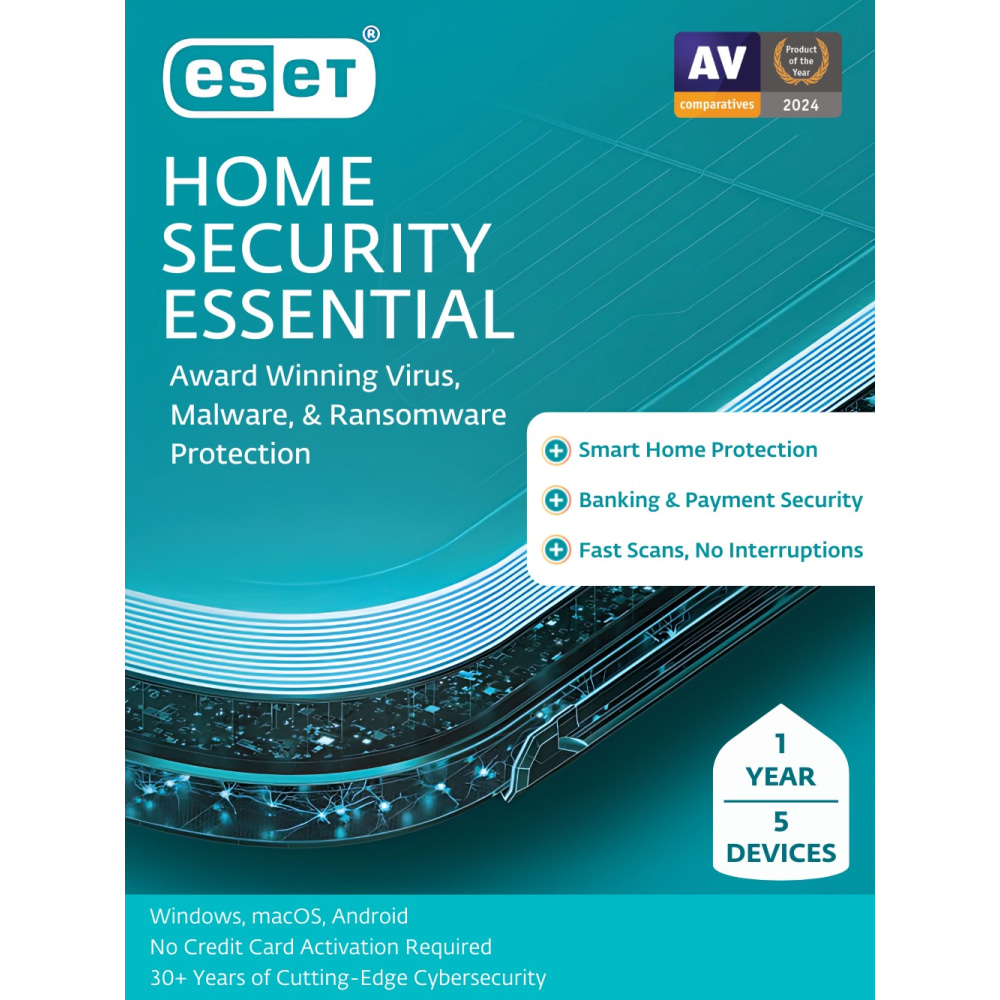 ESET Home Security Essential 2025, 5 Devices, 1