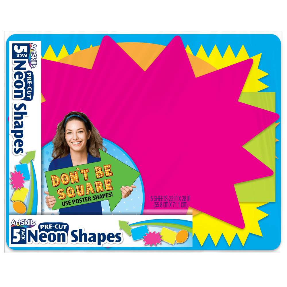 ArtSkills® Poster Board Pre-Cut Shapes, 22" x 28",