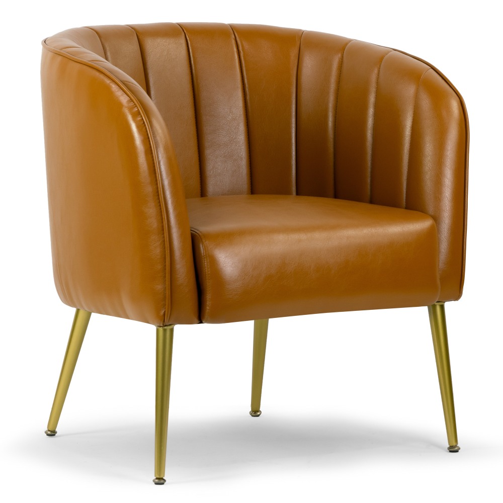 Glamour Home Avia Faux Leather Accent Chair With