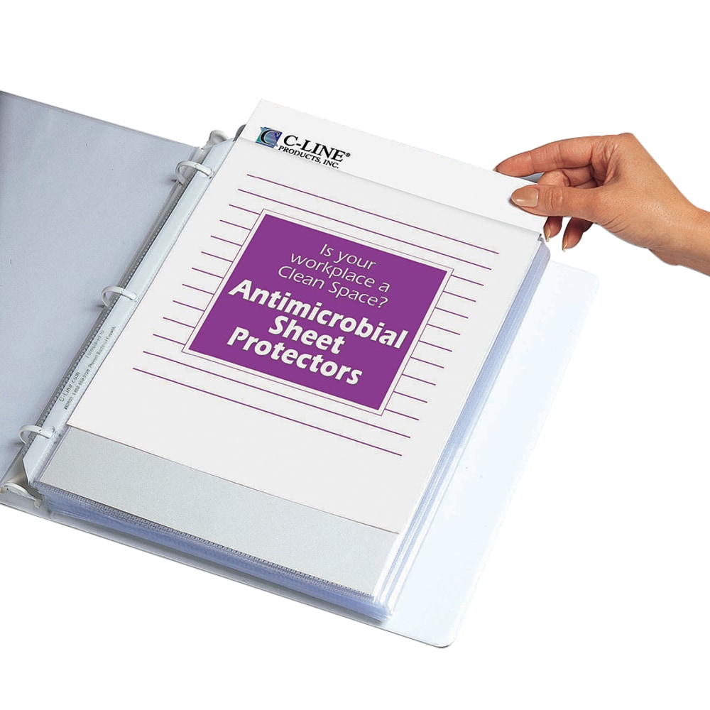 C-Line Sheet Protectors With Antimicrobial Protection,