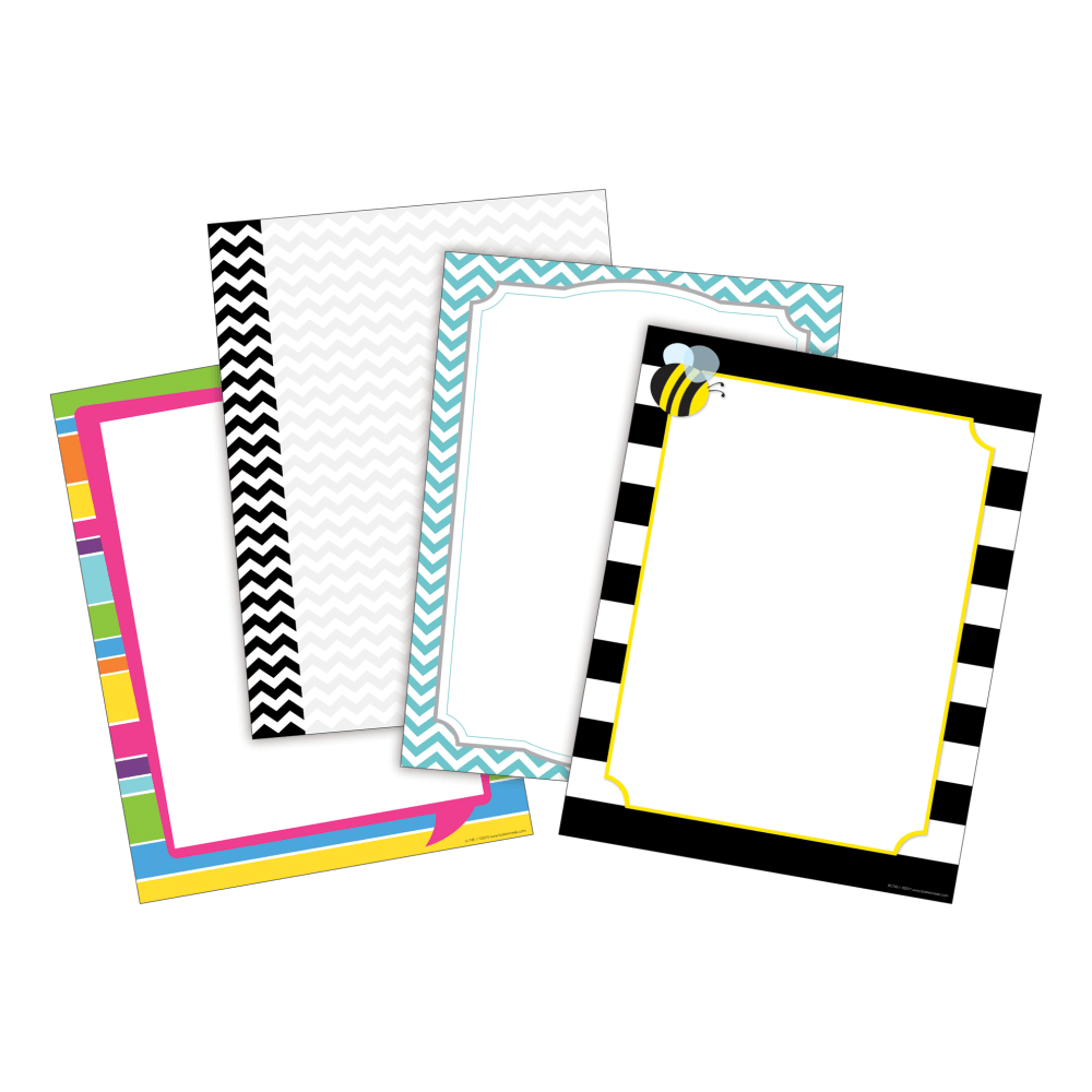 Barker Creek 4-Design Computer Paper Set, Letter Paper
