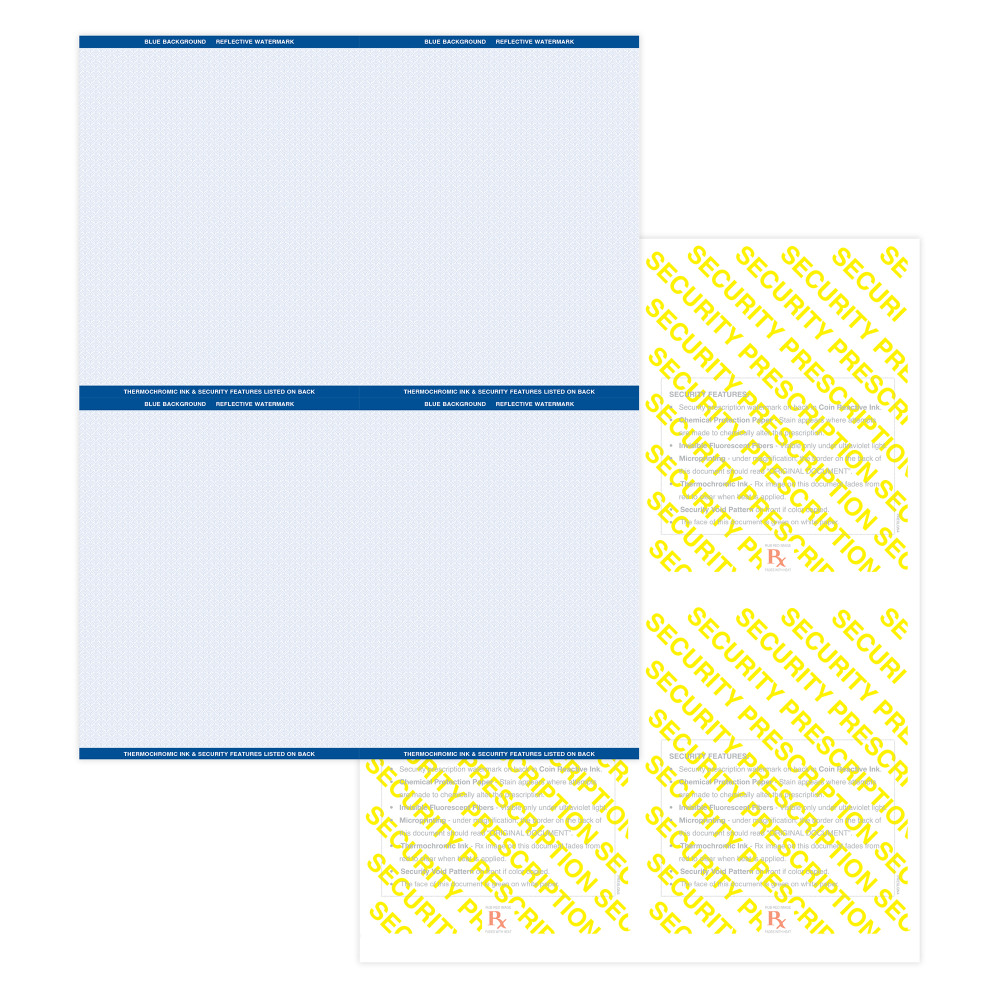 High Security Medicaid Compliant Laser RX Prescription Paper