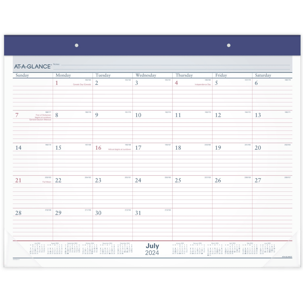 2024-2025 AT-A-GLANCE® Academic Standard Monthly Desk Pad