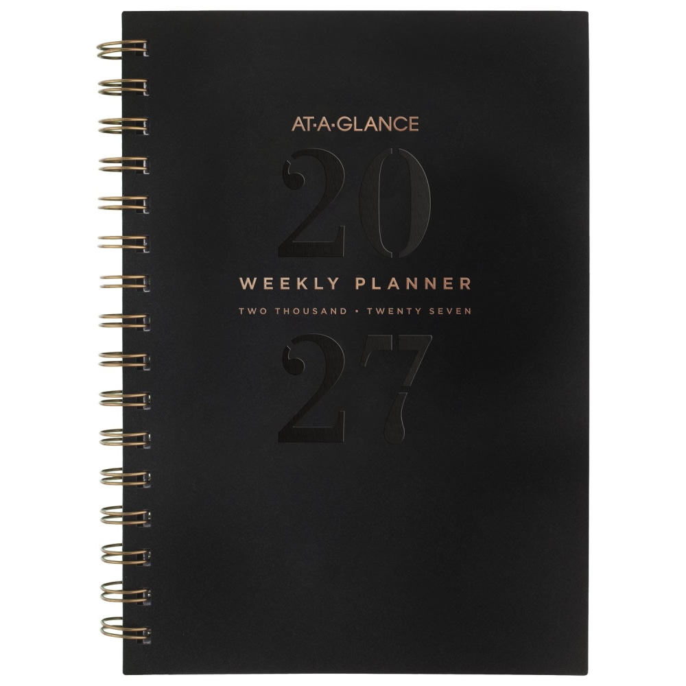 AT-A-GLANCE® Signature Lite 2027 Weekly Monthly Planner, Black,