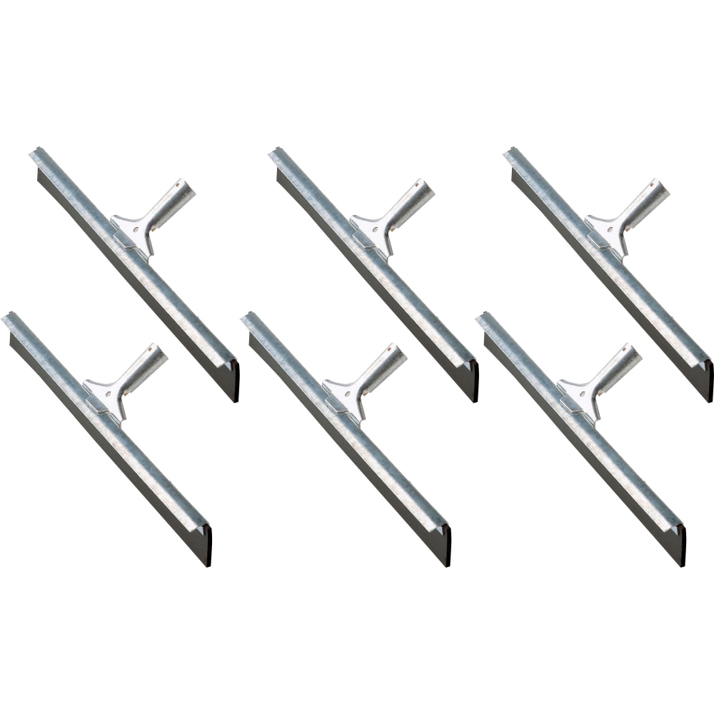 Ettore Straight Steel Floor Squeegee - Rubber Blade