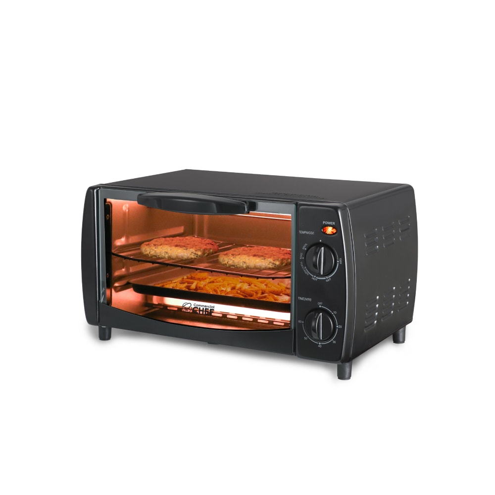 Commercial Chef 4-Slice Mechanical Toaster Oven, Black