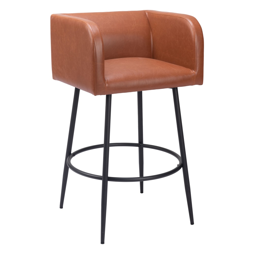 Zuo Horbat Barstools, Brown, Set Of 2 Barstools