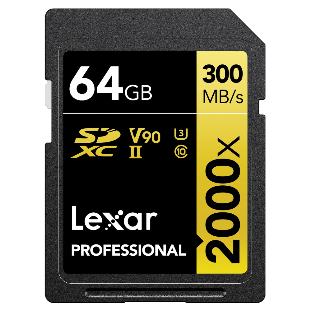 Lexar Gold Professional 2000x SDHC/SDXC UHS-II Card, 64GB