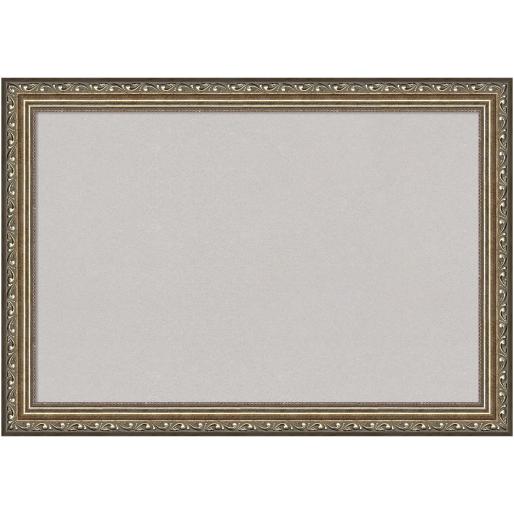 Amanti Art Rectangular Non-Magnetic Cork Bulletin Board, Gray,