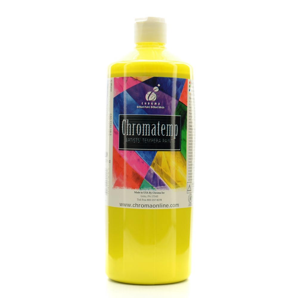 Chroma ChromaTemp Artists&#x27; Tempera Paint, 32 Oz, Yellow