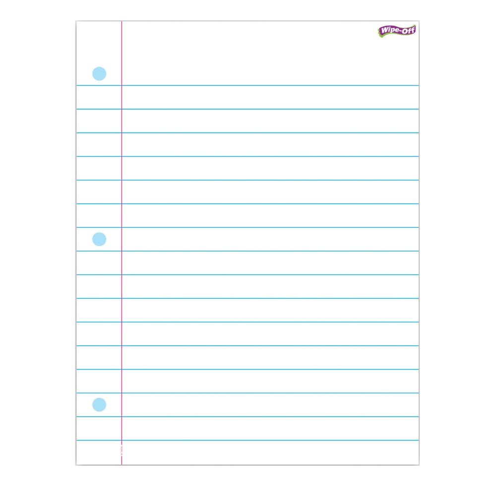 TREND Notebook Paper Wipe-Off® Chart, 17" x 22",