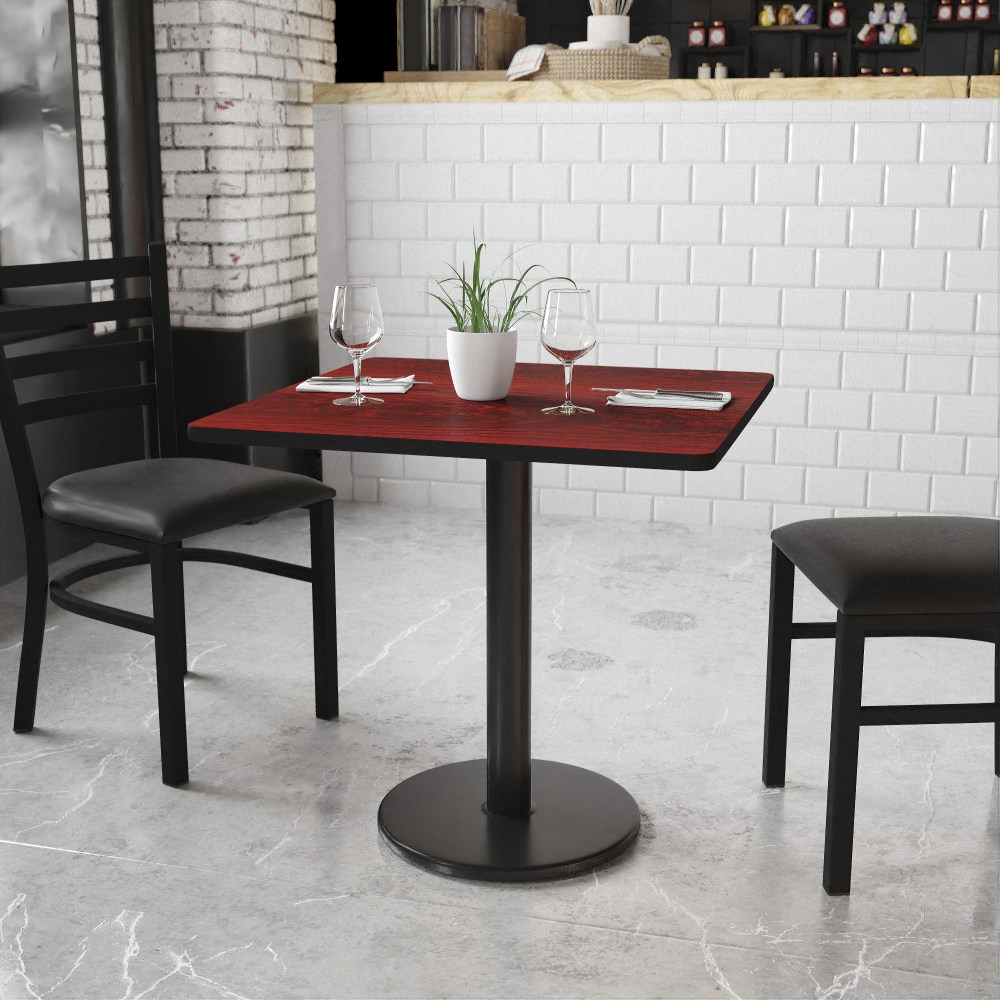 Flash Furniture Laminate Square Table Top With Round