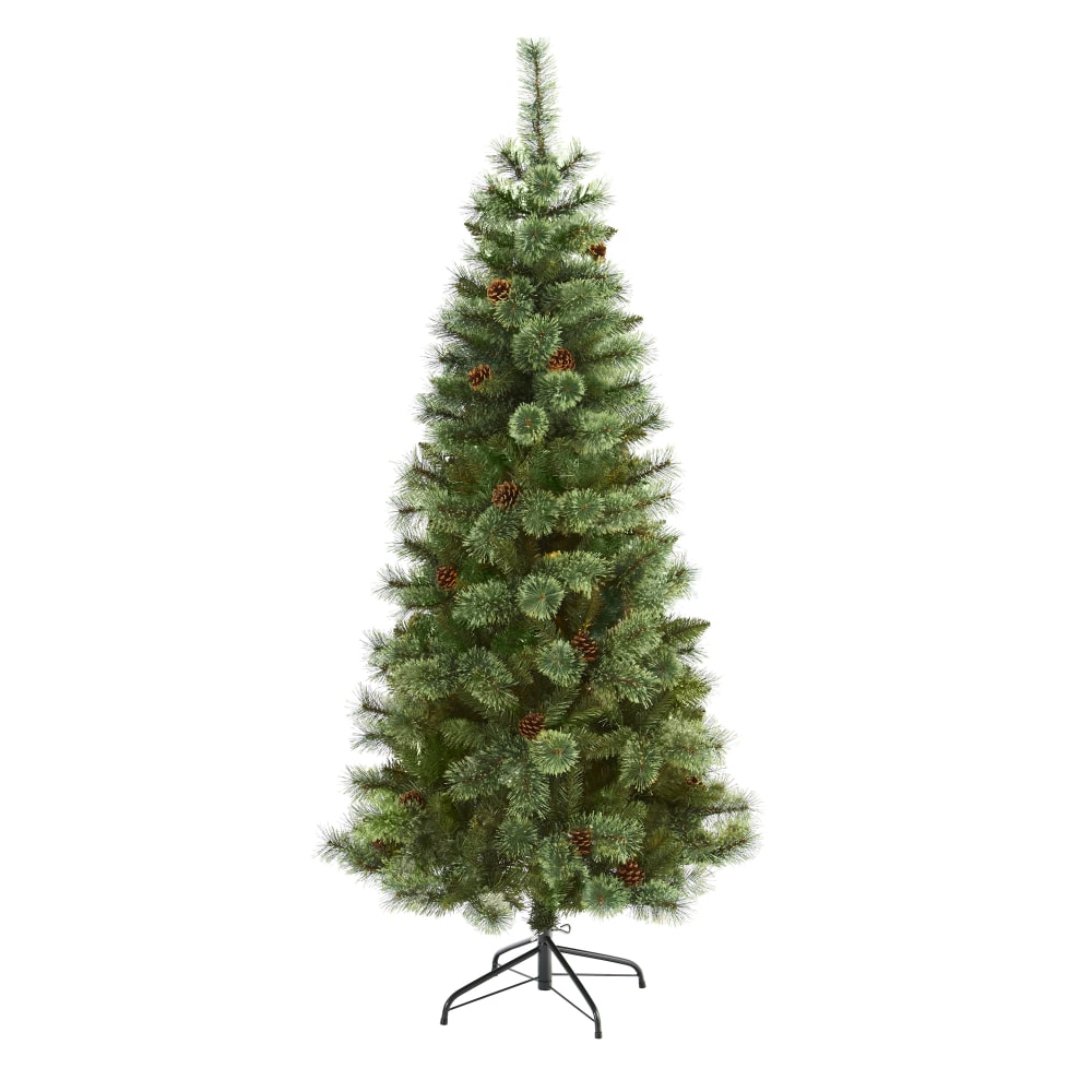Nearly Natural White Mountain Pine 72”H Artificial Christmas
