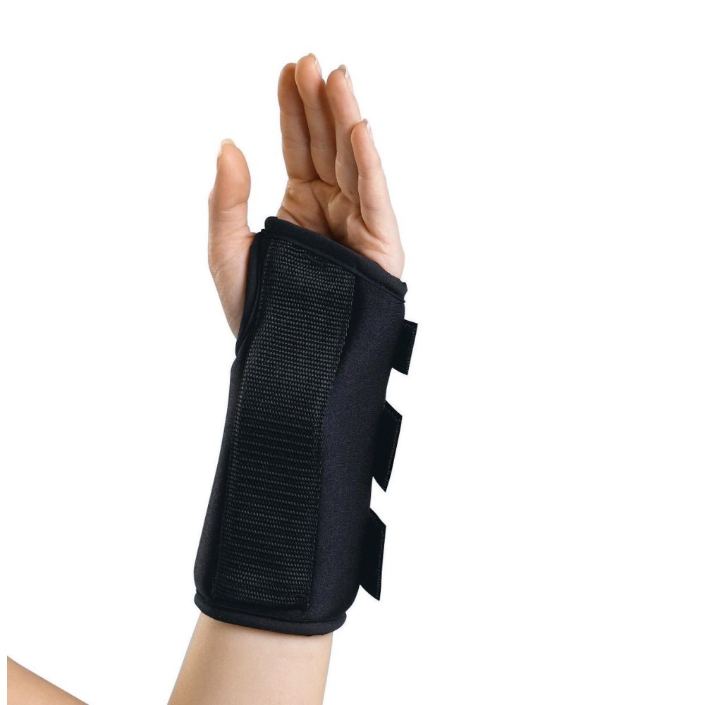 Medline Wrist Splint, Left, Small, 8", Black