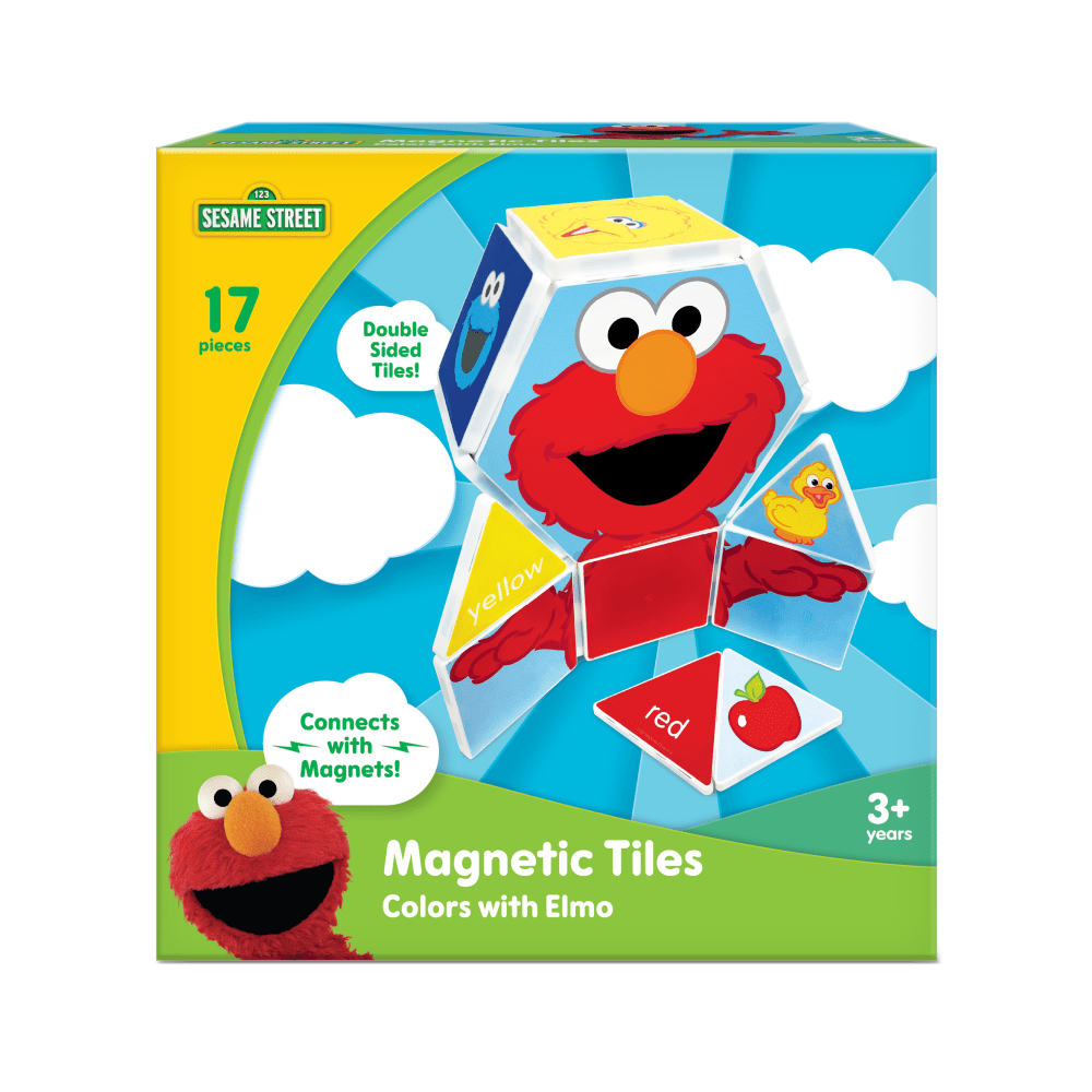 CreateOn Licensed Magnetic Tiles, Elmo, Set Of 17