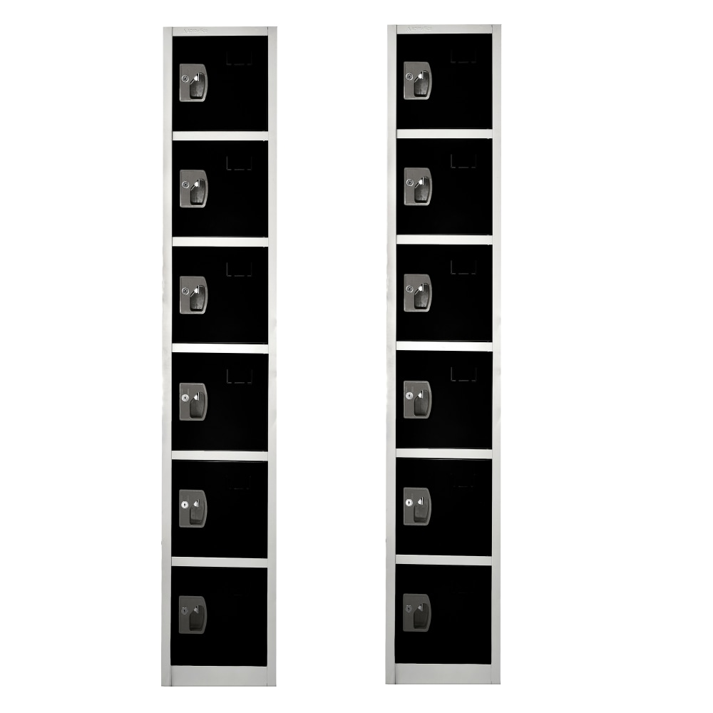Alpine 6-Tier Steel Lockers, 72”H x 12”W x