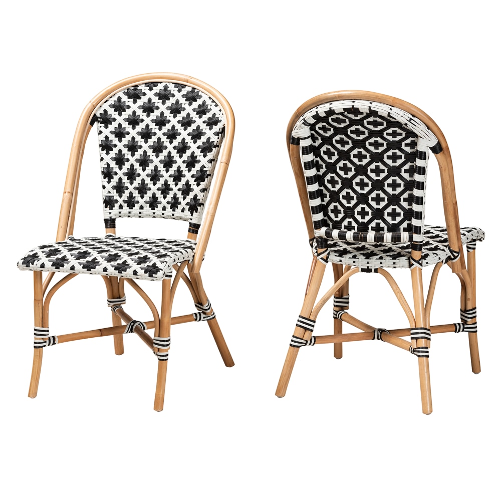 bali & pari Ambre Rattan Bistro Accent Chairs,