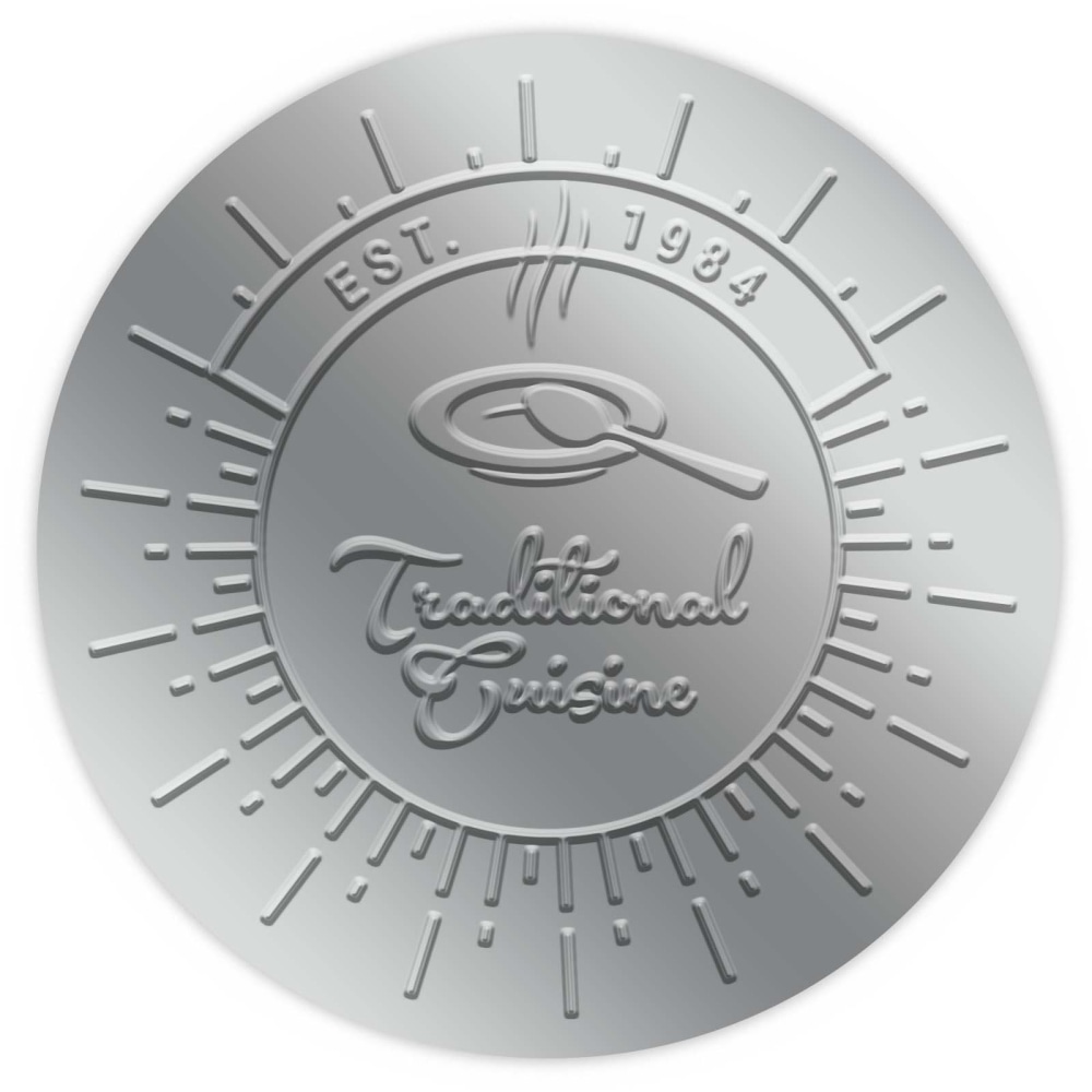 Custom Blind-Embossed Labels And Stickers, Foil Stock, 1"