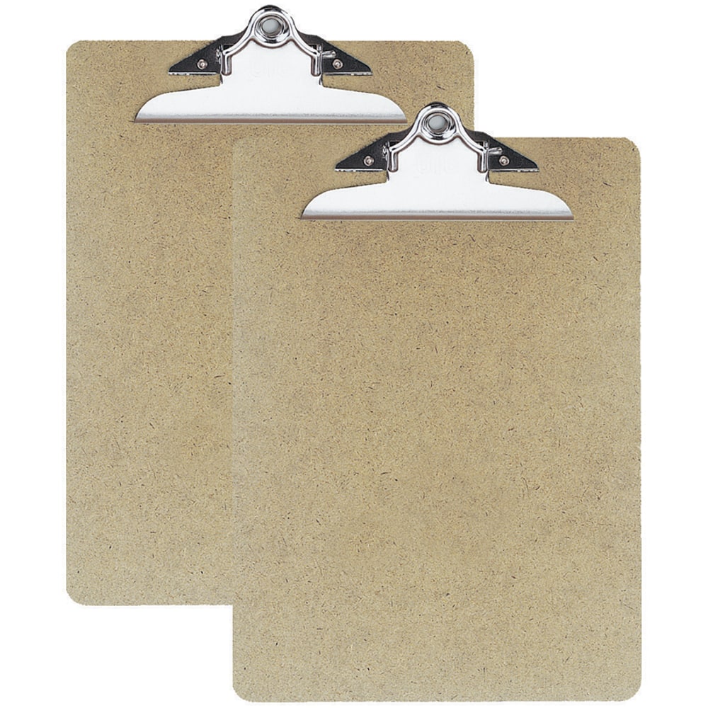 OIC® 100% Recycled Hardboard Clipboards, Letter Size, 9"