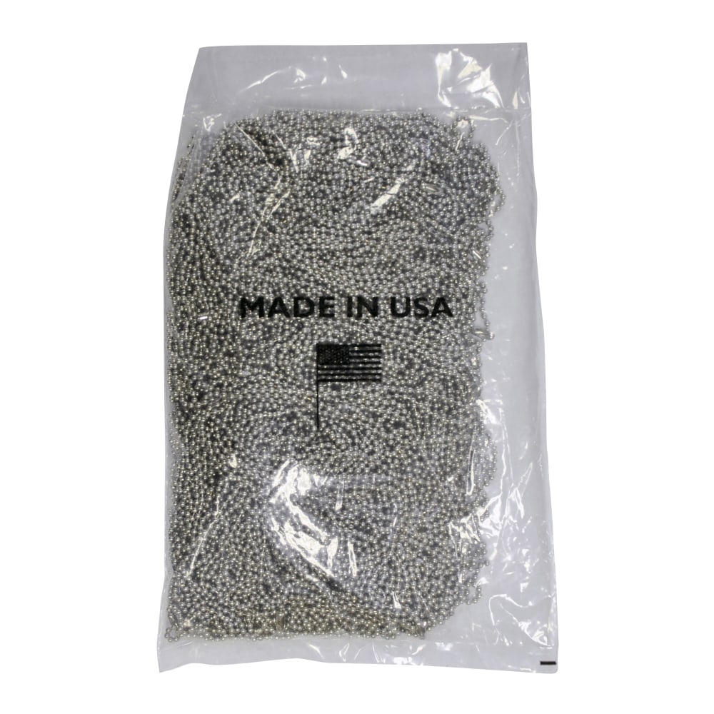 Ball Chain Dog Tag Chains, 30", Silver, Pack