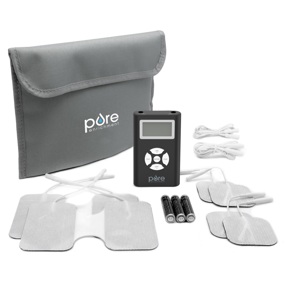 Pure Enrichment PurePulse DUO EMS/TENS Combo Device, Black/White