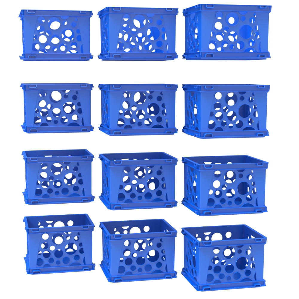 Storex Mini Crates, 6”H x 7-3/4”W x 9”D,