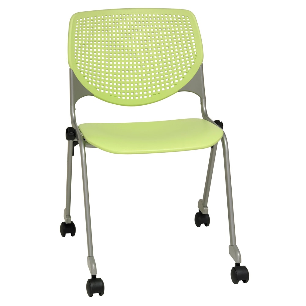 KFI Studios KOOL Stacking Chair With Casters, Lime